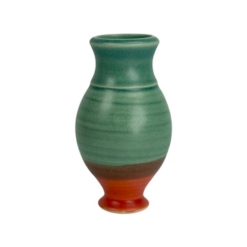Bud Vase - Green/Red