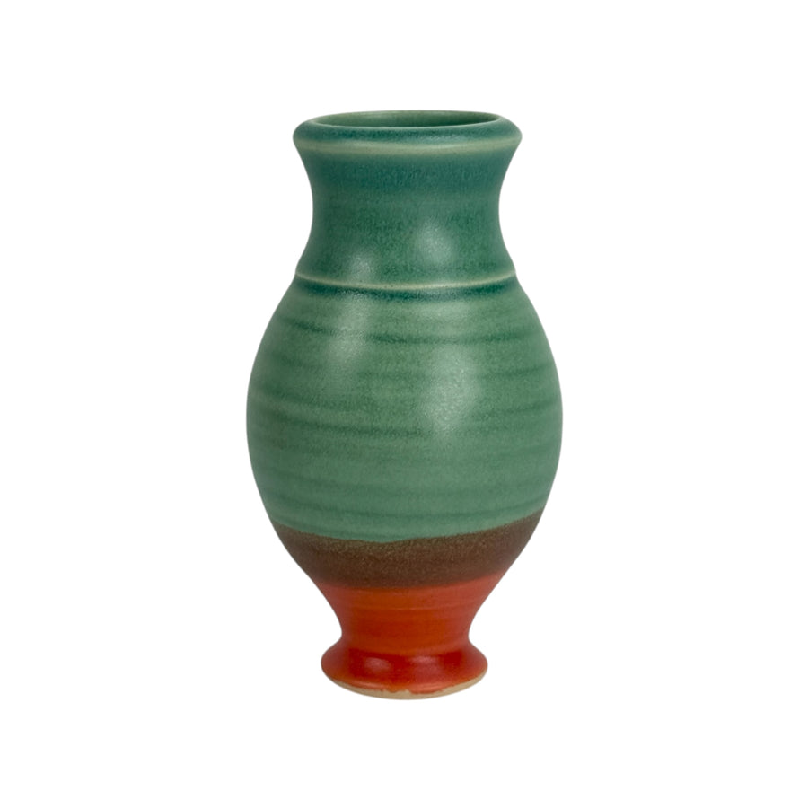 Bud Vase - Green/Red