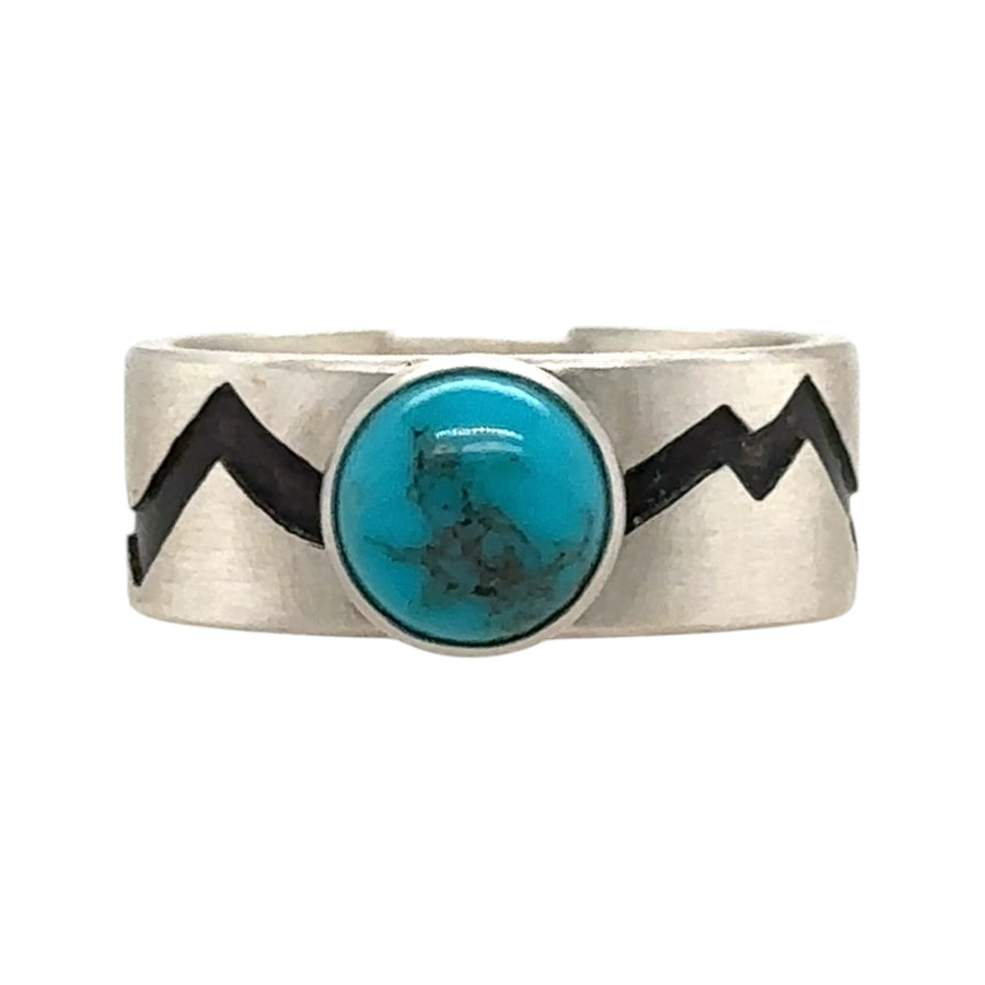 Mountains Ring with Turquoise #15s