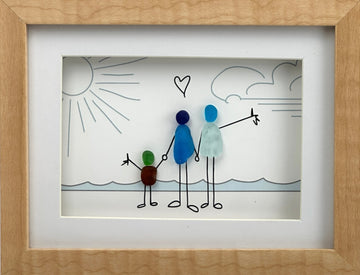 Sea Glass Family of 3