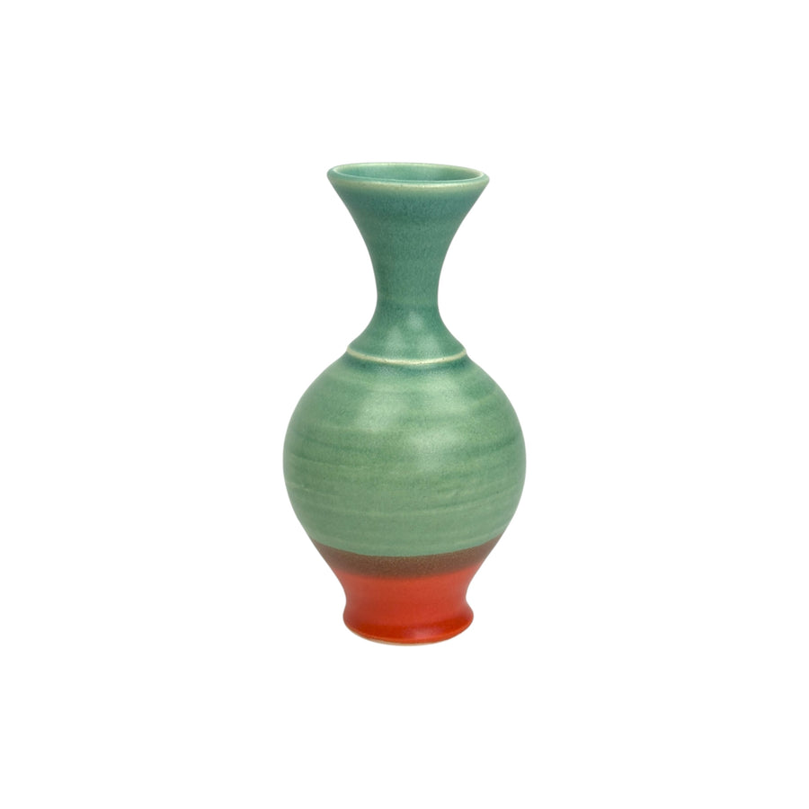 Bud Vase - Green/Red