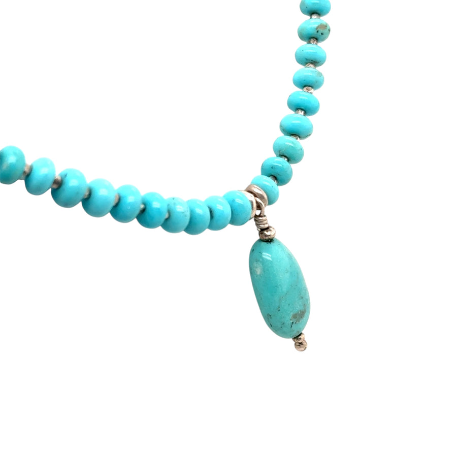 Necklace - Sleeping Beauty Turquoise with Drop