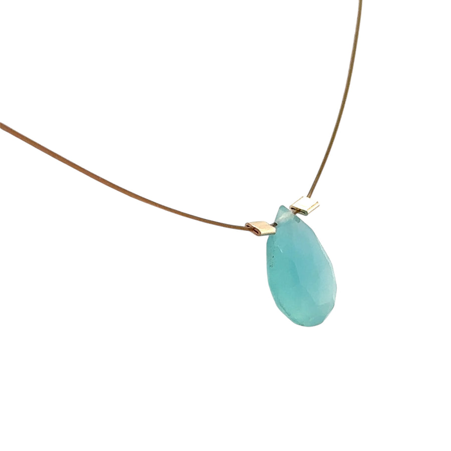 Aqua Chalcedony Necklace