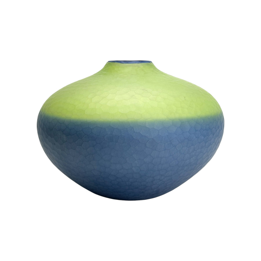 Green and Blue Textured Incalmo Vase #300