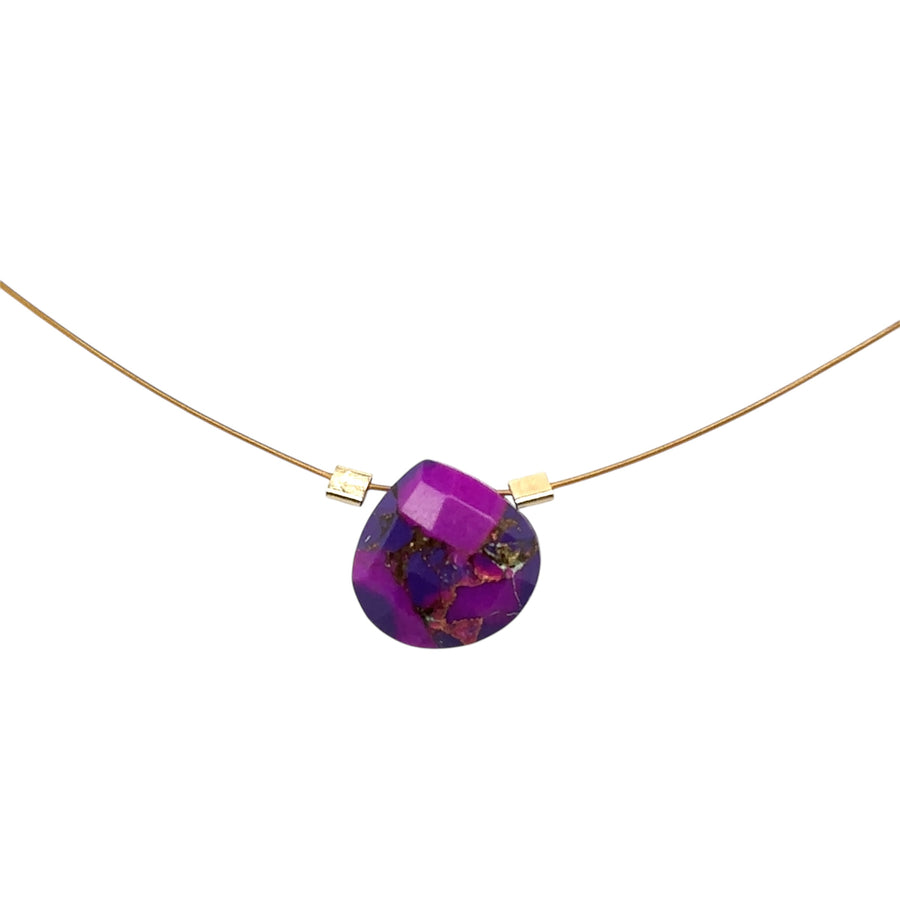 Purple Copper Turquoise Necklace