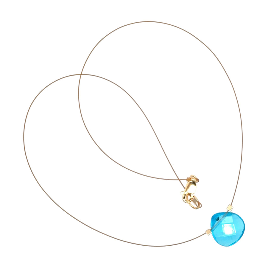 Czech Quartz Necklace - Teal