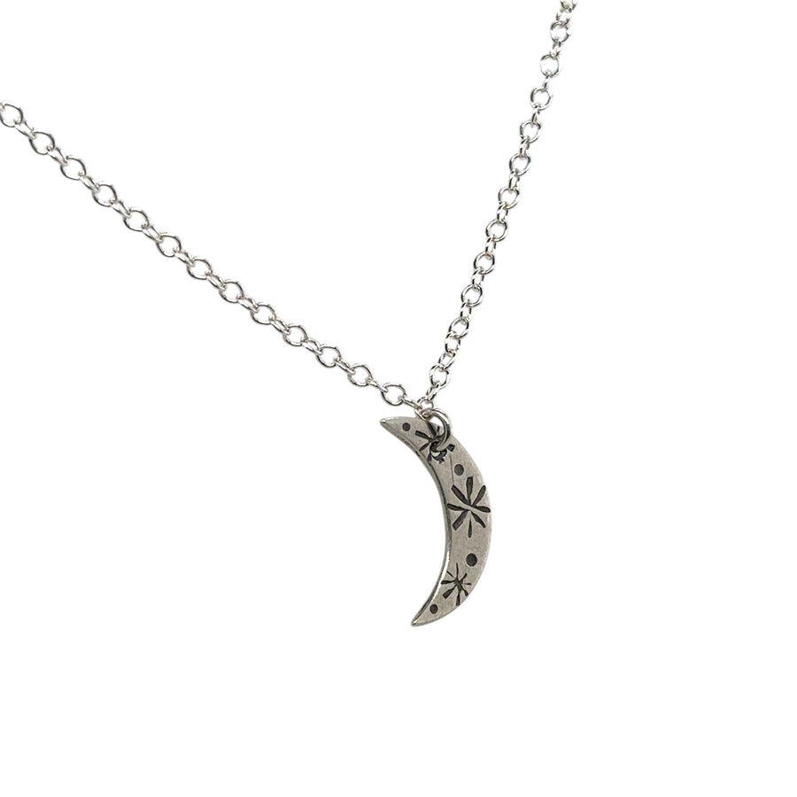 Necklace - Sterling Moon with Stars