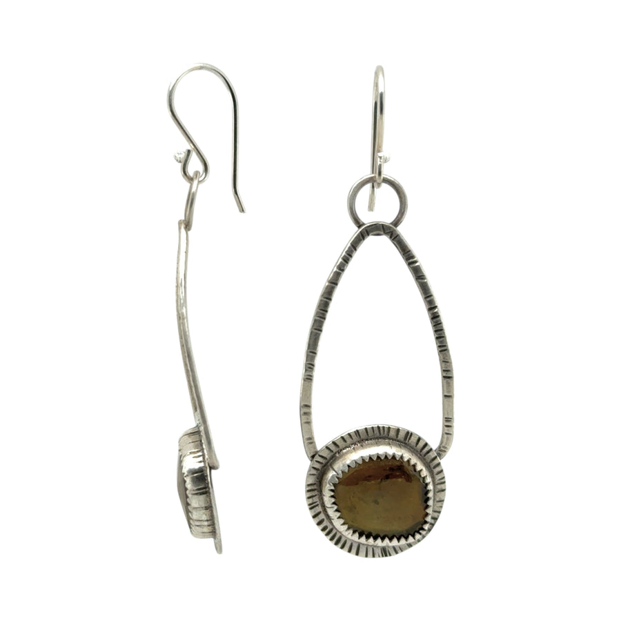 Earrings - Green/Brown Tourmaline