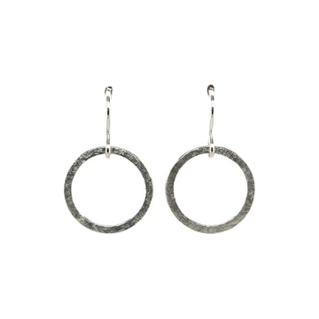 Earrings - Hammered Circle - Medium