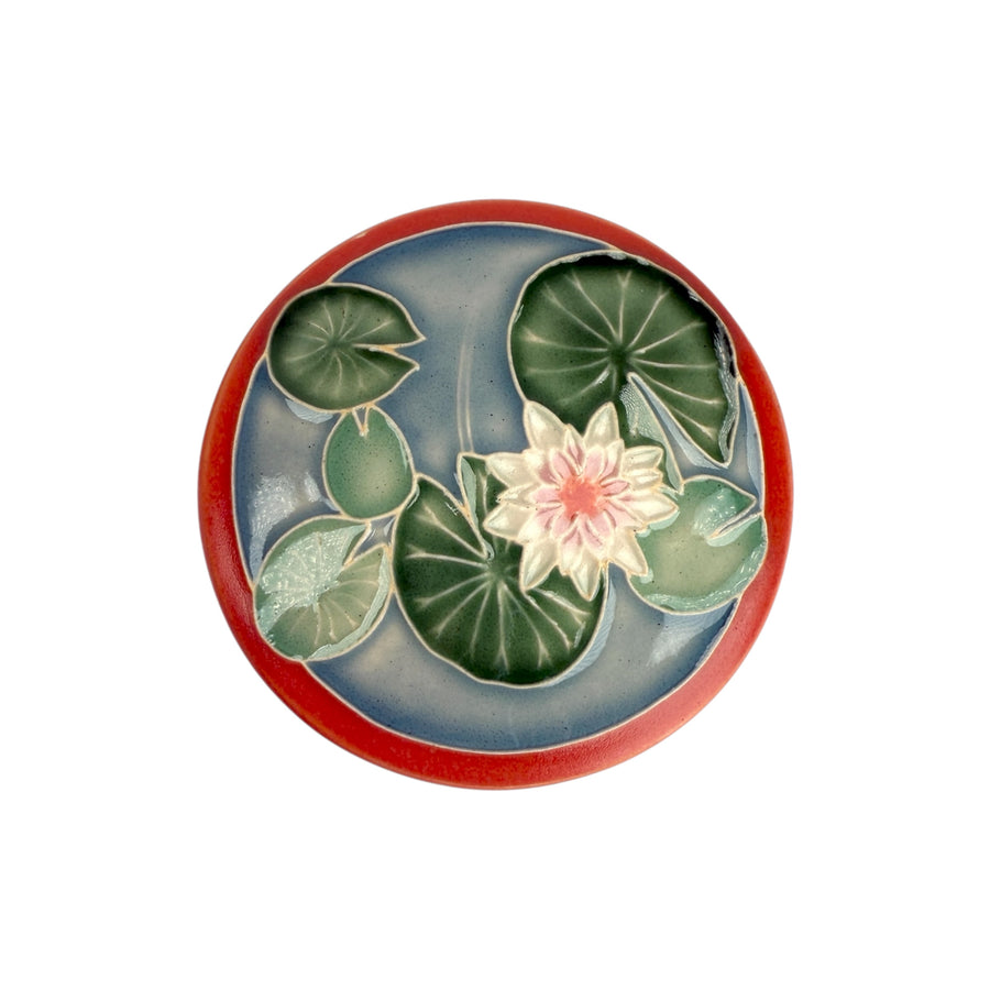 Trinket Box - Water Lily - Red