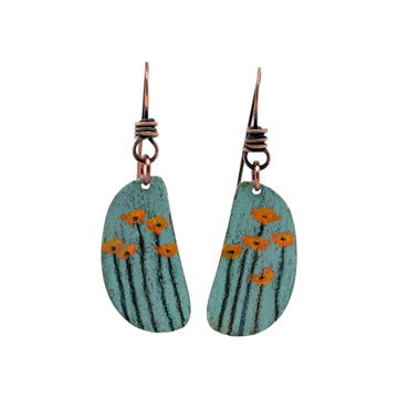 Earrings - Orange Poppy