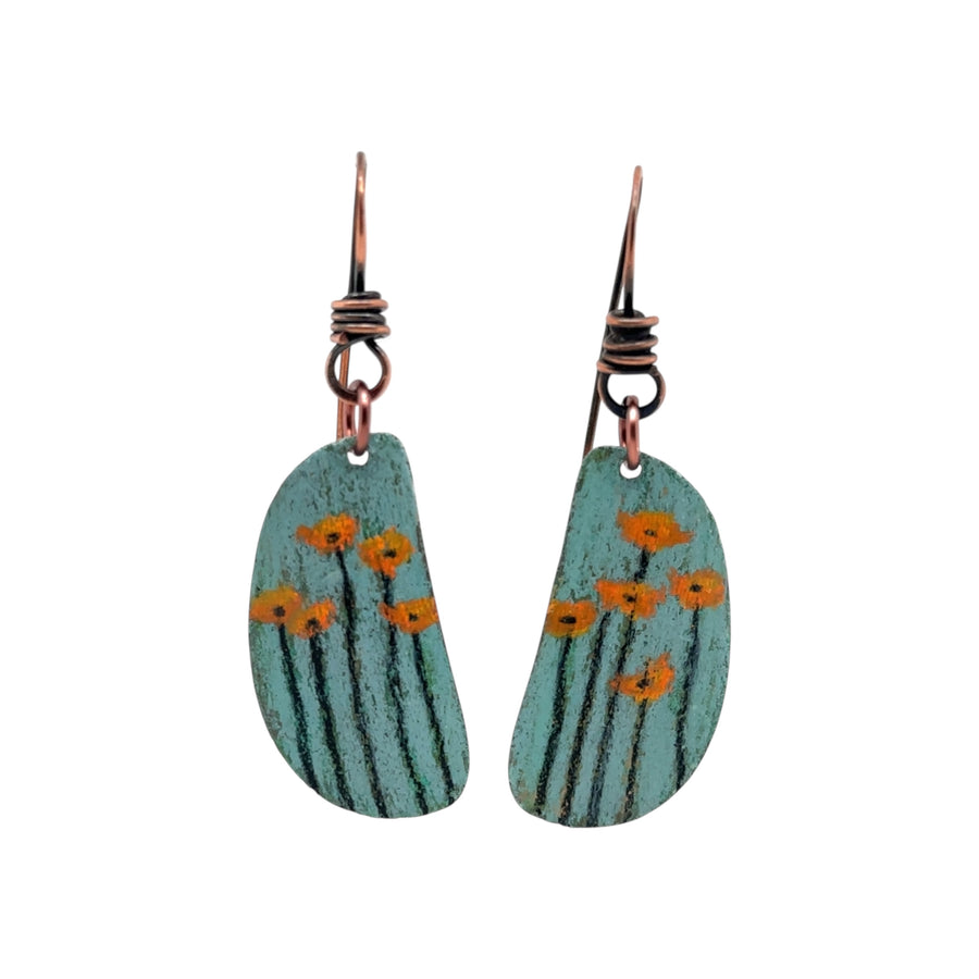 Earrings - Orange Poppy