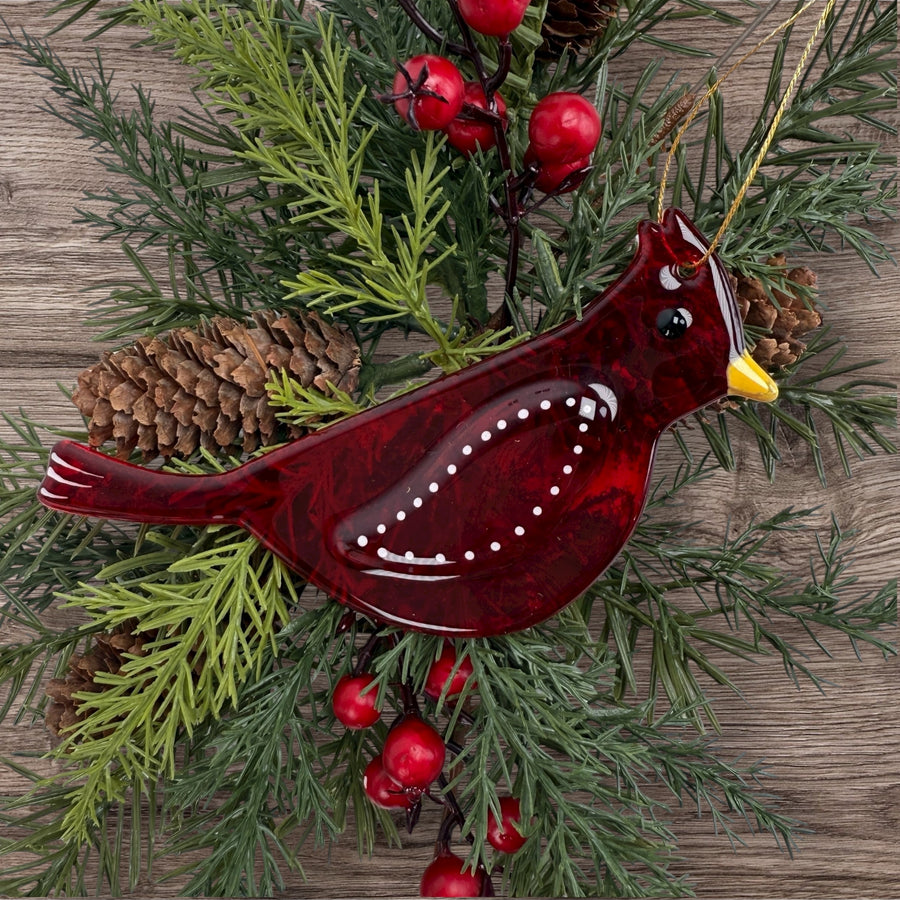 Cardinal Glass Ornament