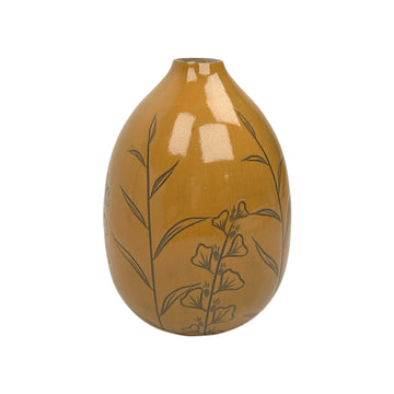 Medium Vase - Gold - Botanical