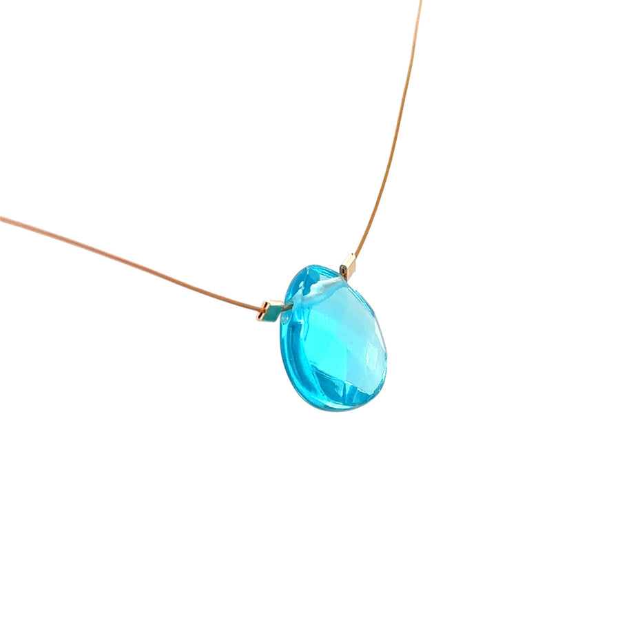 Czech Quartz Necklace - Teal