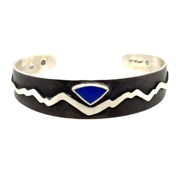 Mountains Bracelet with Lapis B34 - Tapered