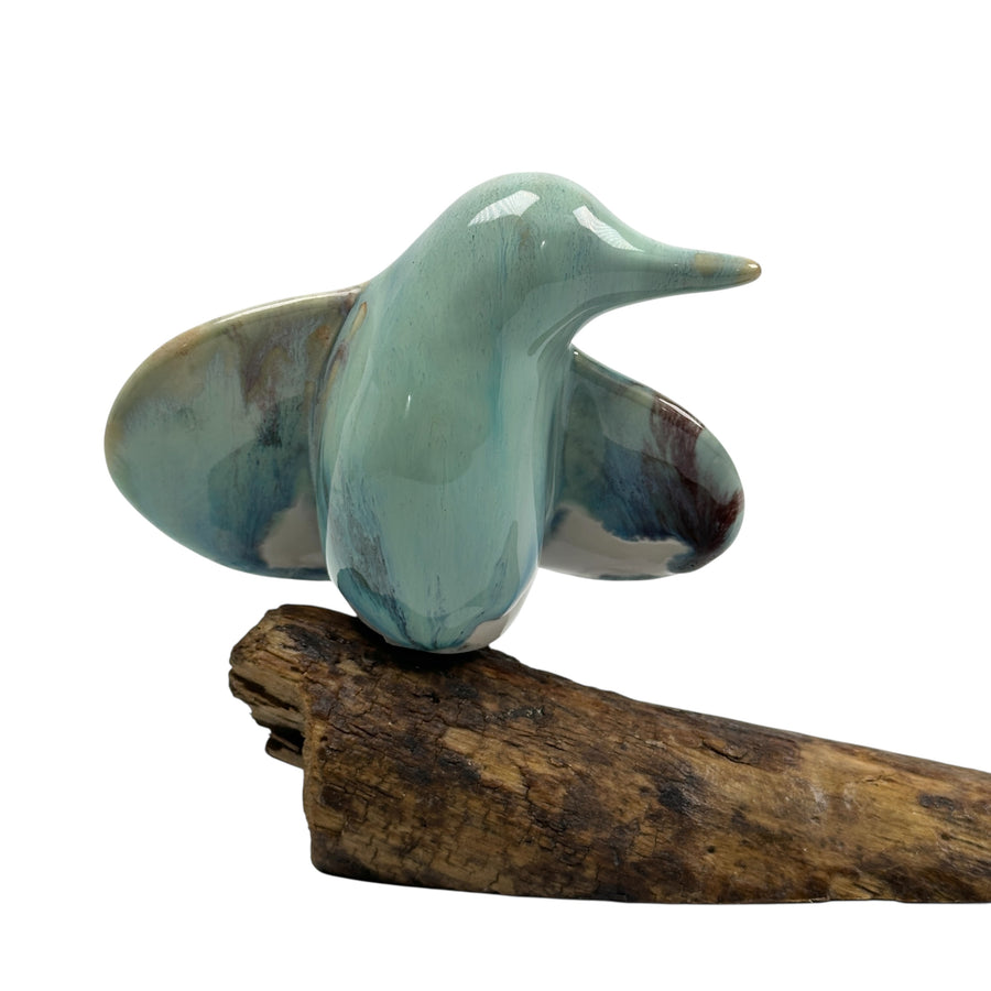 Bird - Turquoise/White #1291
