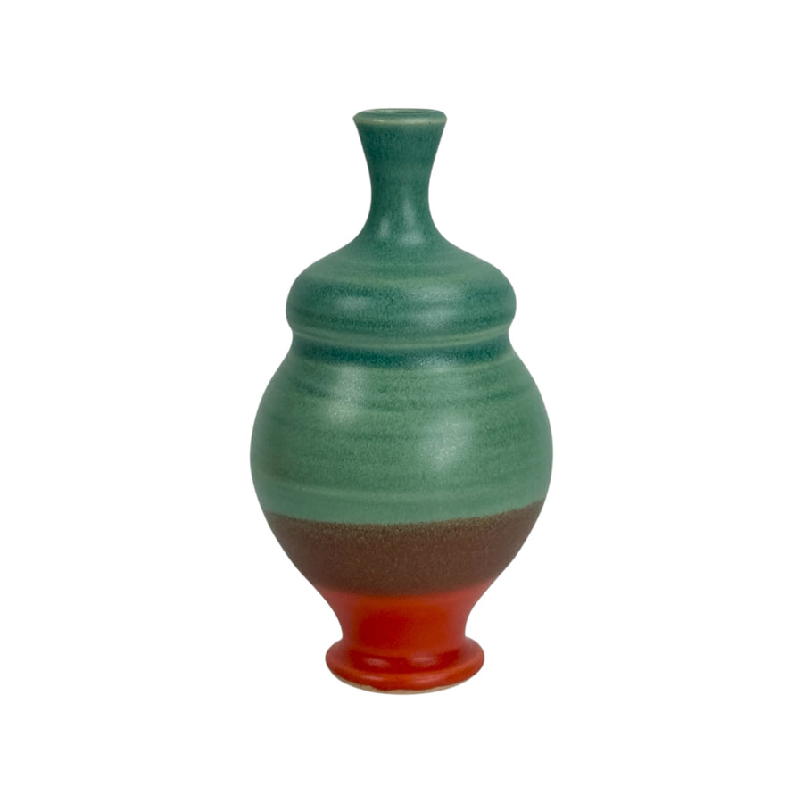 Bud Vase - Green/Red