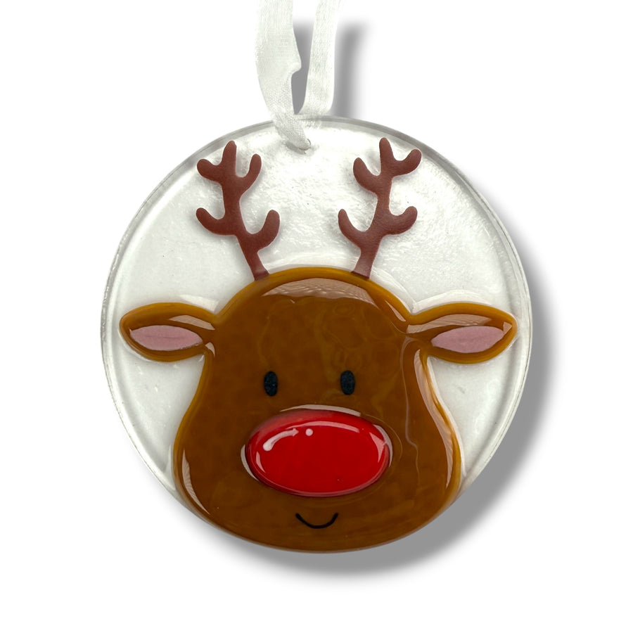 Reindeer Glass Ornament