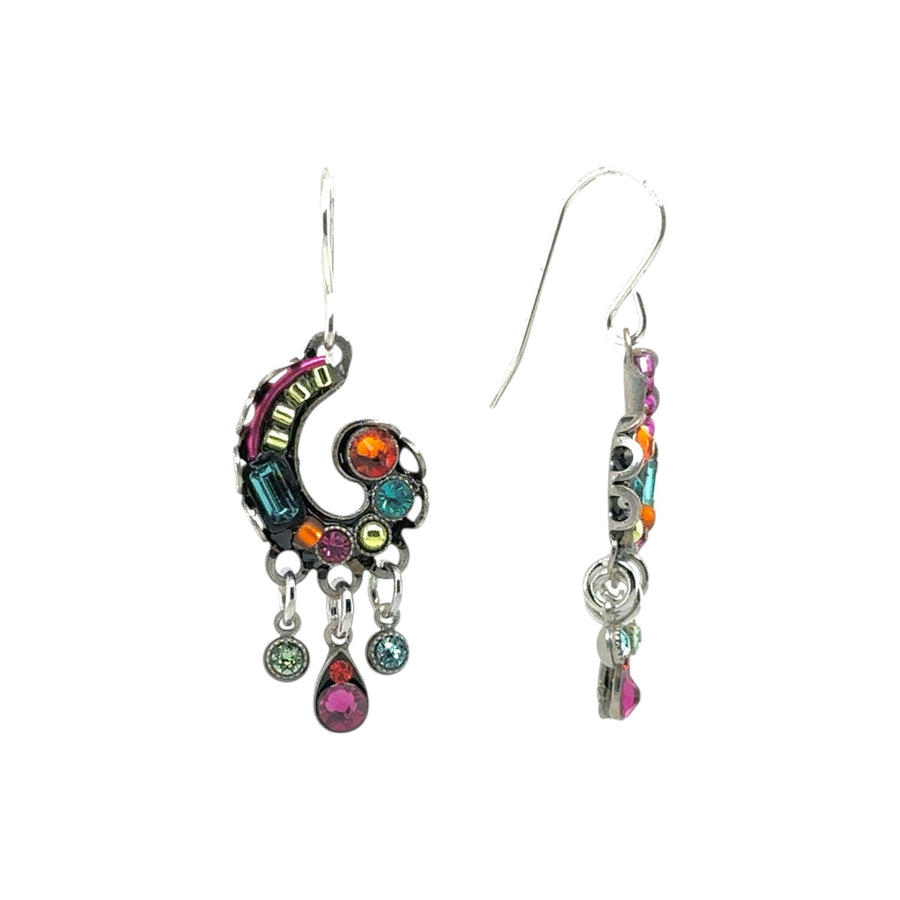 Earrings - Spiral with Dangles