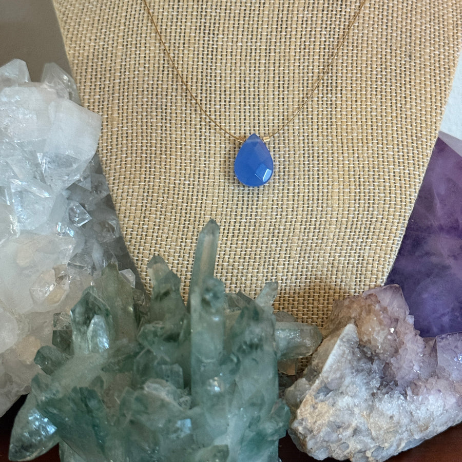 Czech Quartz Necklace - Periwinkle