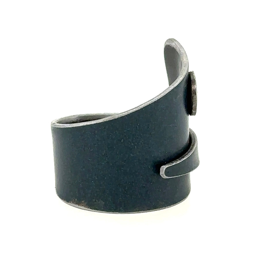 Ring - Navy Blue with Baby Blue Dot