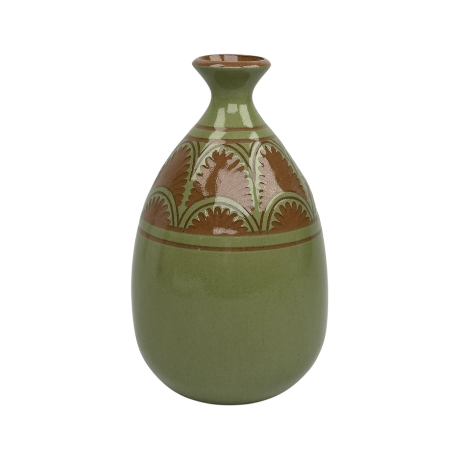 Medium Vase - Sage - Geometric