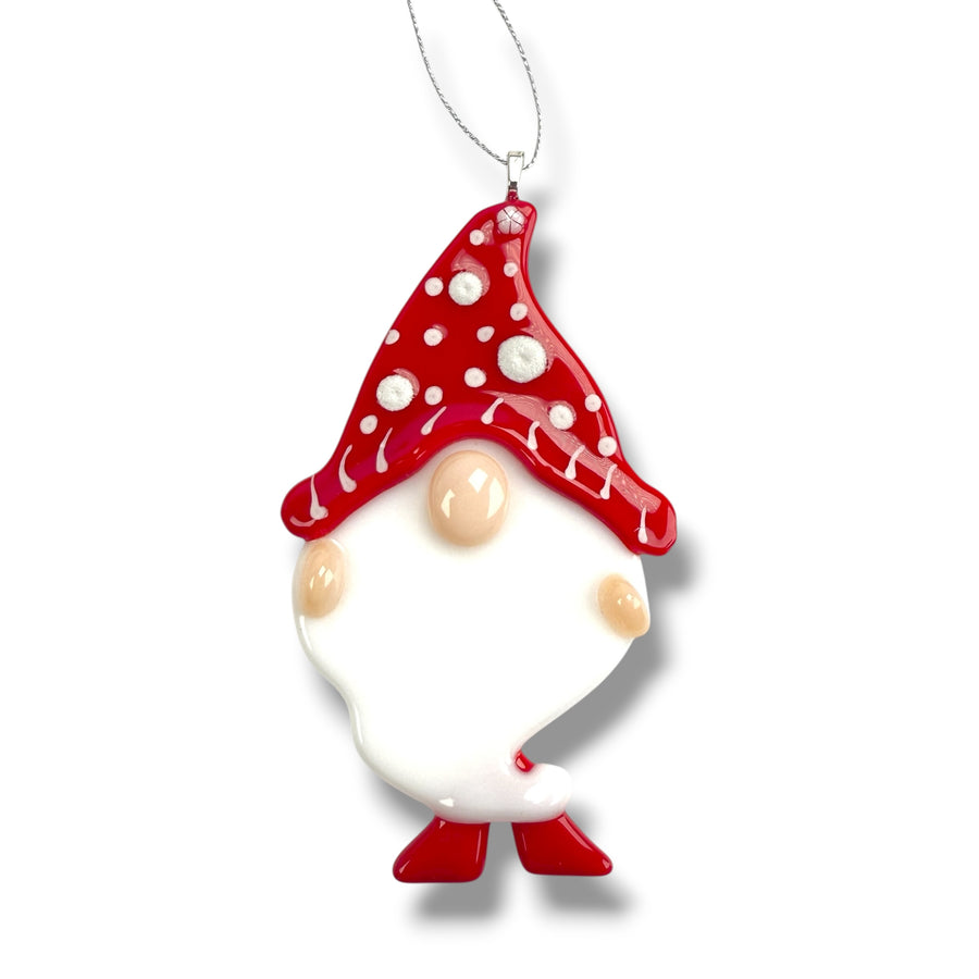 Gnome Glass Ornament