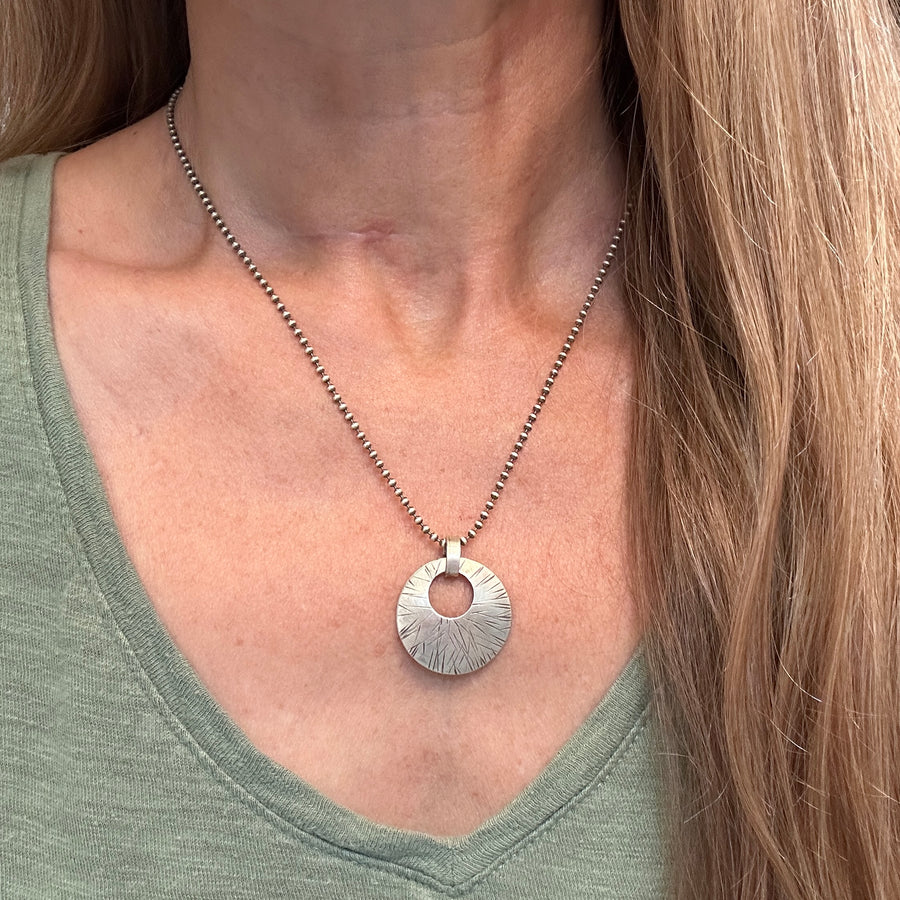 Necklace - Silver Disk