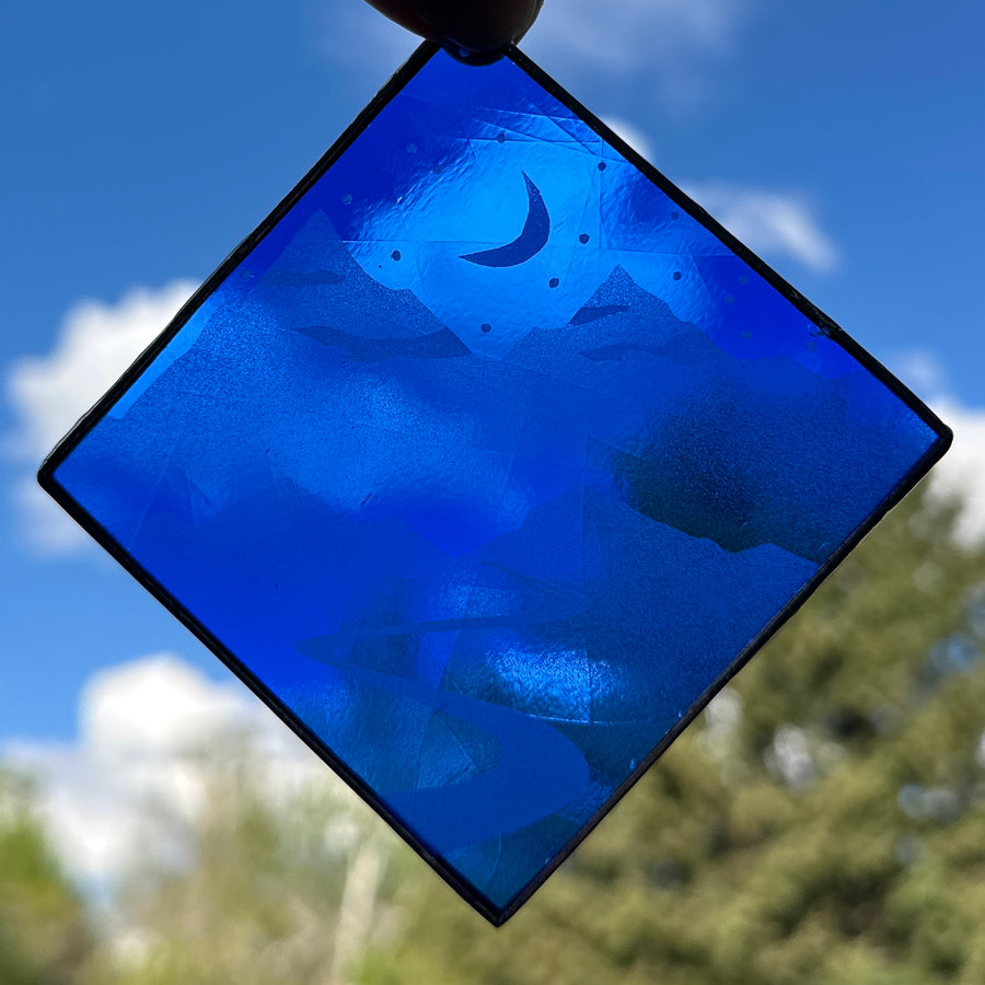 Etched Glass Suncatcher - Landscape