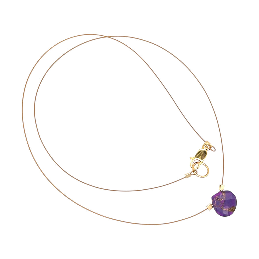 Purple Copper Turquoise Necklace