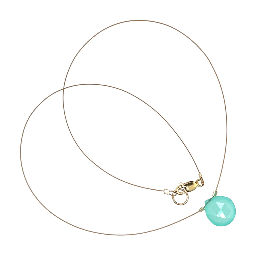 Aqua Chalcedony Necklace