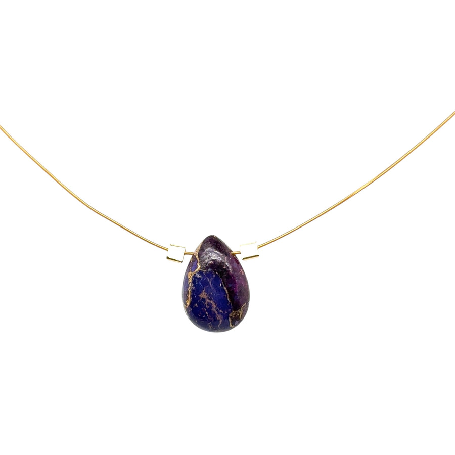 Purple Copper Turquoise Necklace