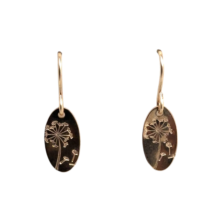 Earrings - Ovals with Dandelion