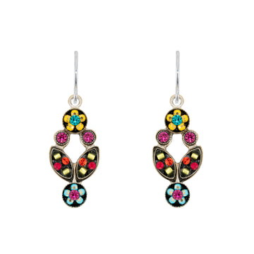 Earrings - Scalloped Two Flower