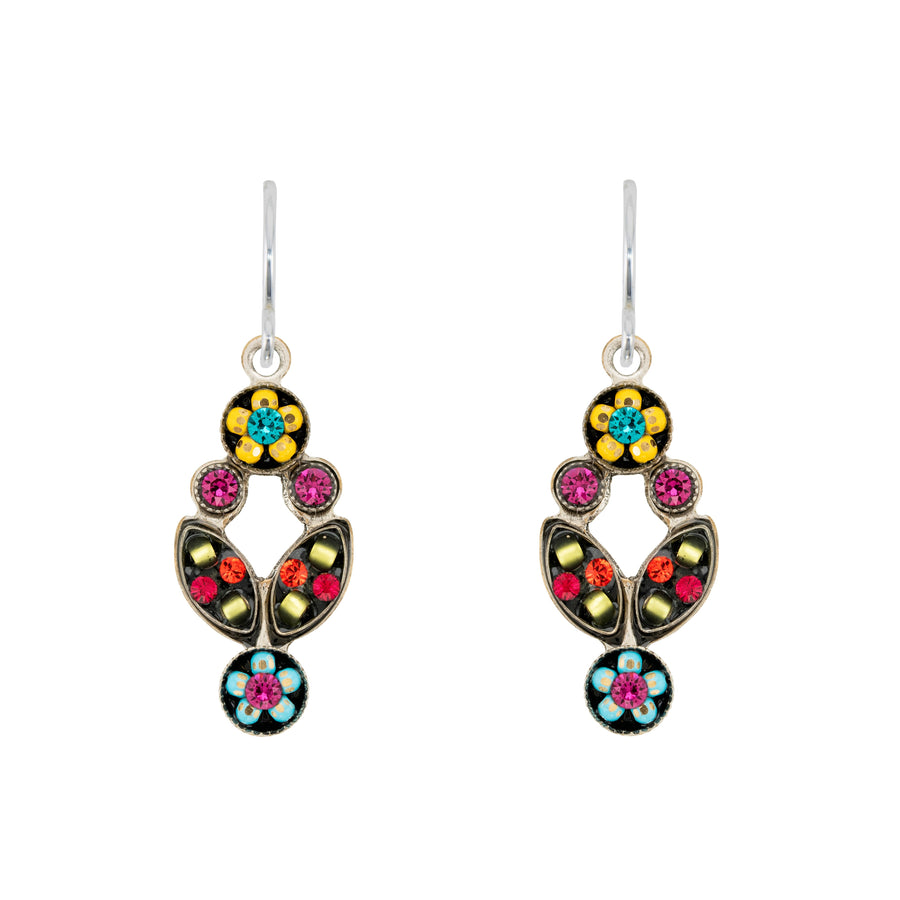 Earrings - Scalloped Two Flower