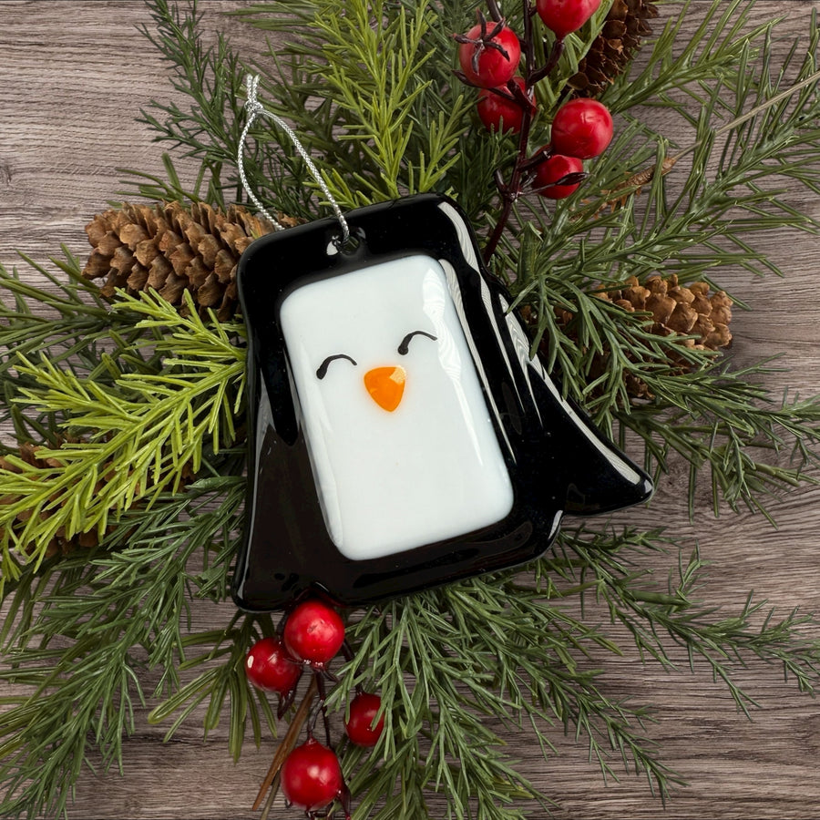 Penguin Glass Ornament