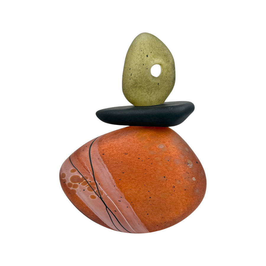 Orange and Green Cairn