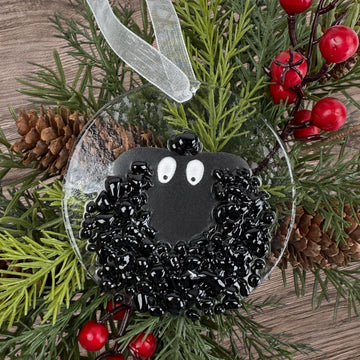 Black Sheep Glass Ornament