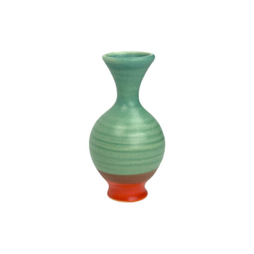 Bud Vase - Green/Red