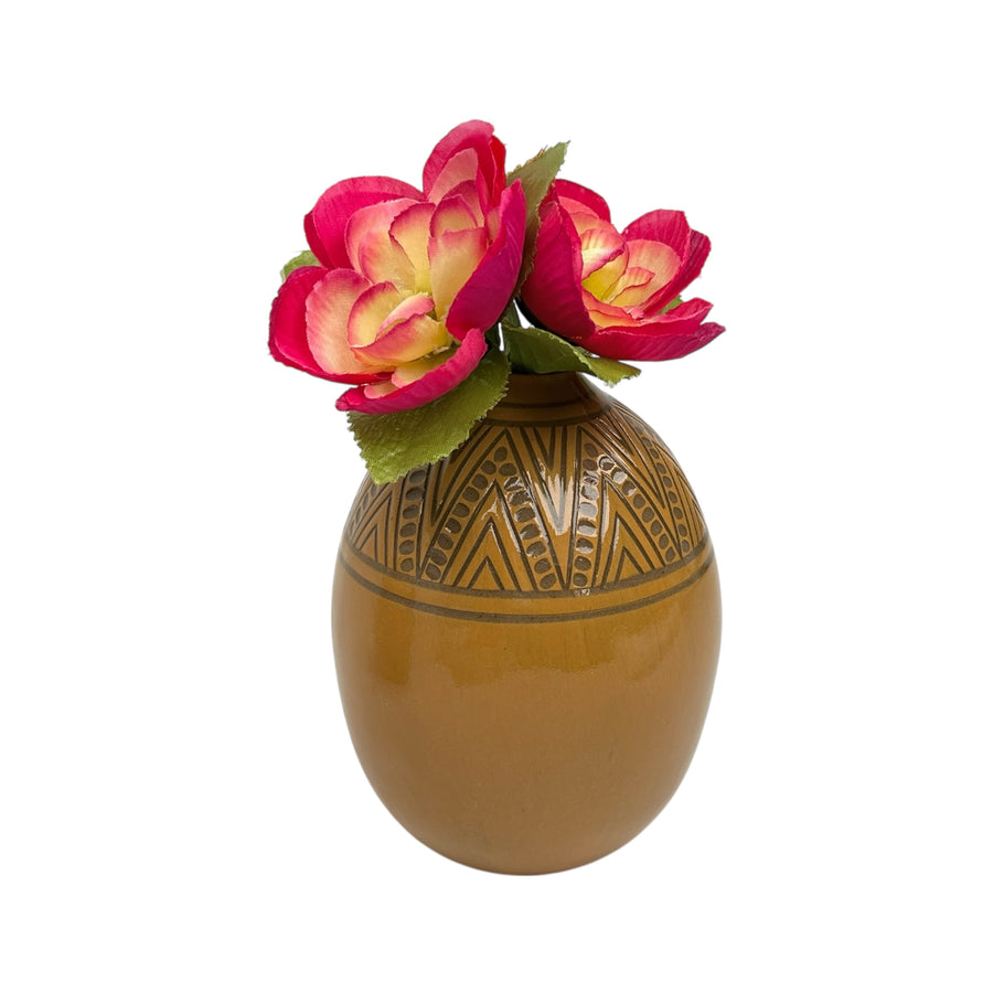 Medium Vase - Gold - Geometric