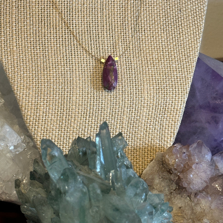 Purple Copper Turquoise Necklace