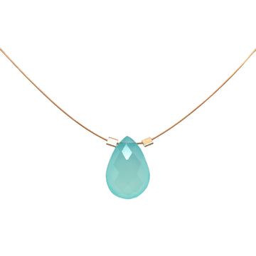 Aqua Chalcedony Necklace