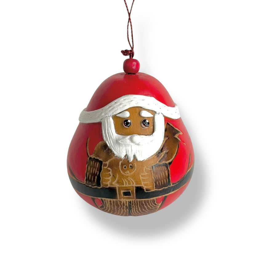 Gourd Ornament - Santa