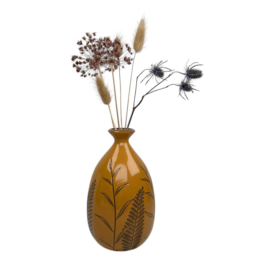 Medium Vase - Gold - Botanical