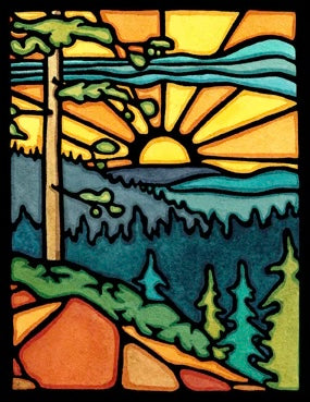 Daybreak - Original Linocut