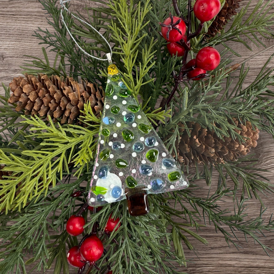 Mini Tree Glass Ornament