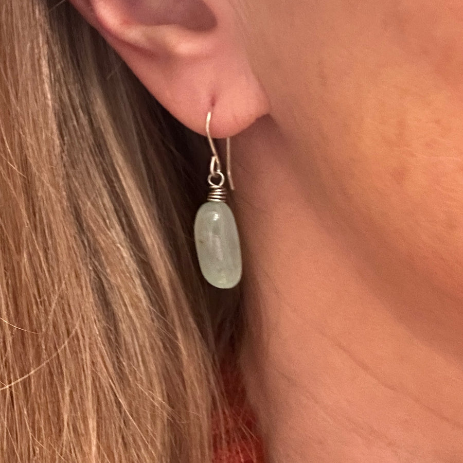 Earrings - Aquamarine Nuggets