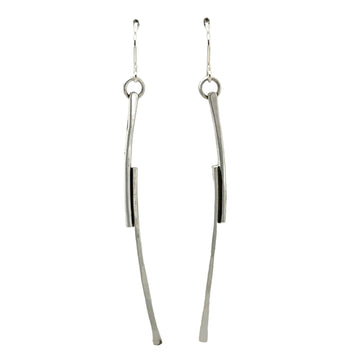 Earrings - Silver Overlap Twig