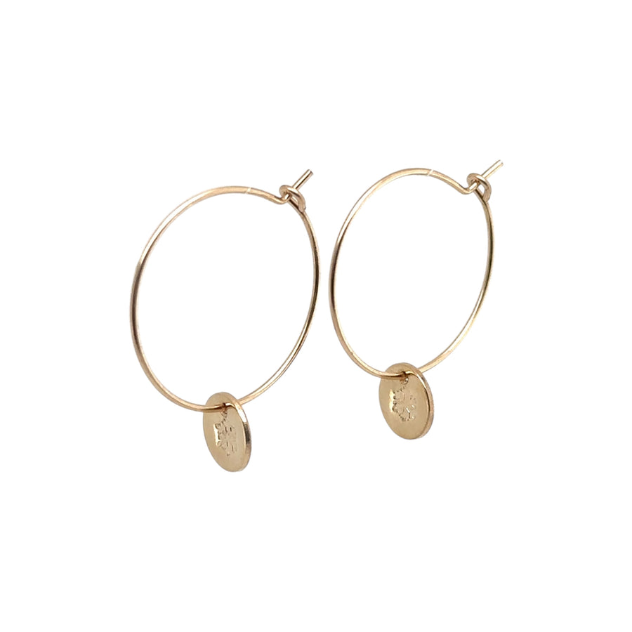 Earrings - Hoops with Tiny Snowflake